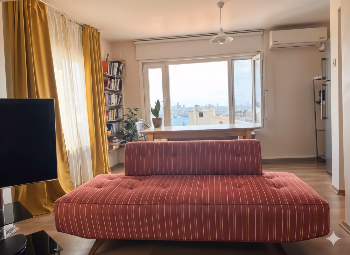 Gümüssuyu Airbnb Ruhsatlı Boğaz Manzaralı Satılık Ferah Daire ana fotoğrafı