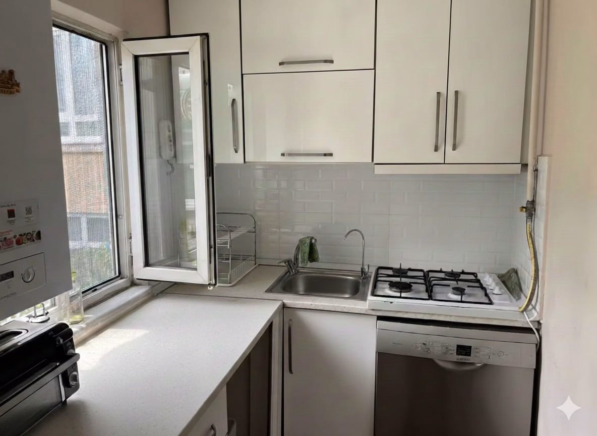 Gümüssuyu Airbnb Ruhsatlı Boğaz Manzaralı Satılık Ferah Daire · Mutfak ve ekipmanlar · fotoğraf 1